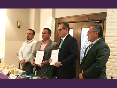 FIRMAN CONVENIO DE COLABORACIÓN ENTRE ITAIPBC Y EL COLEGIO DE ABOGADOS EN EL EJERCICIO LIBRE DEL DERECHO A.C.