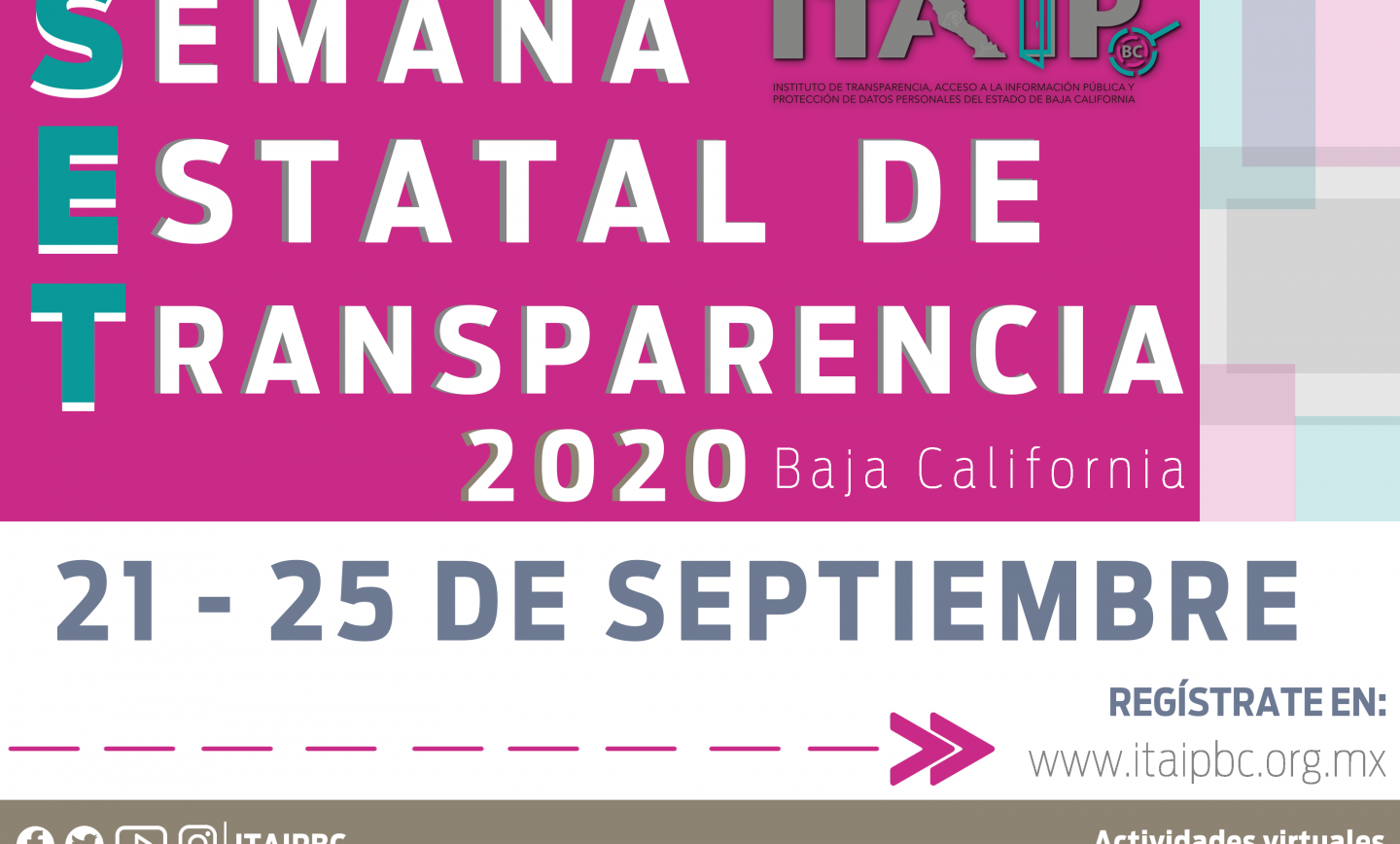 INSTITUTO DE TRANSPARENCIA DE BAJA CALIFORNIA INVITA A LA SEMANA ESTATAL DE TRANSPARENCIA 2020